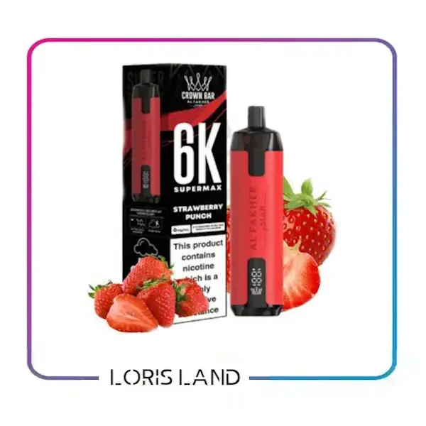 پاد یکبار مصرف توت فرنگی 6 هزار پاف الفاخر